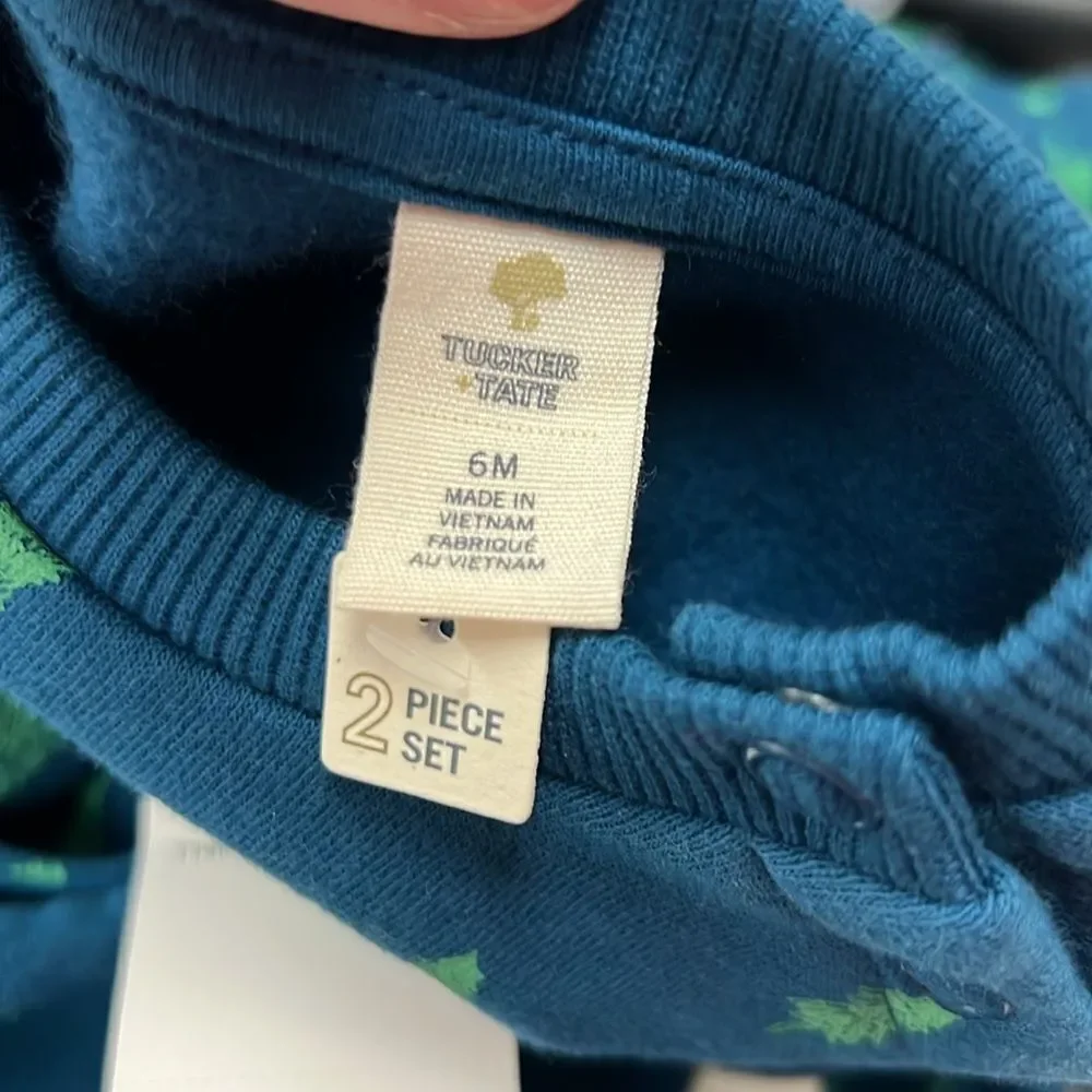 Tucker and Tate Blue Evergreen woods 2 piece sweatsuit NWT